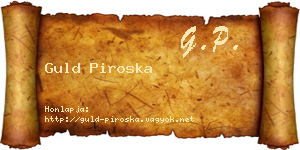 Guld Piroska névjegykártya