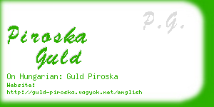 piroska guld business card